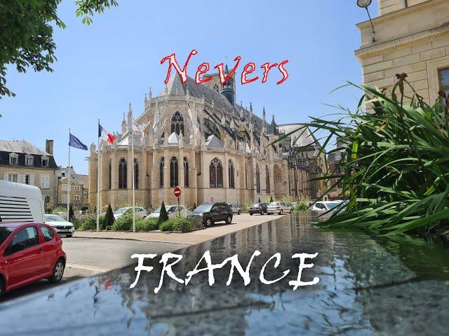 Nevers in France: Walk around city and Nevers Cathedral