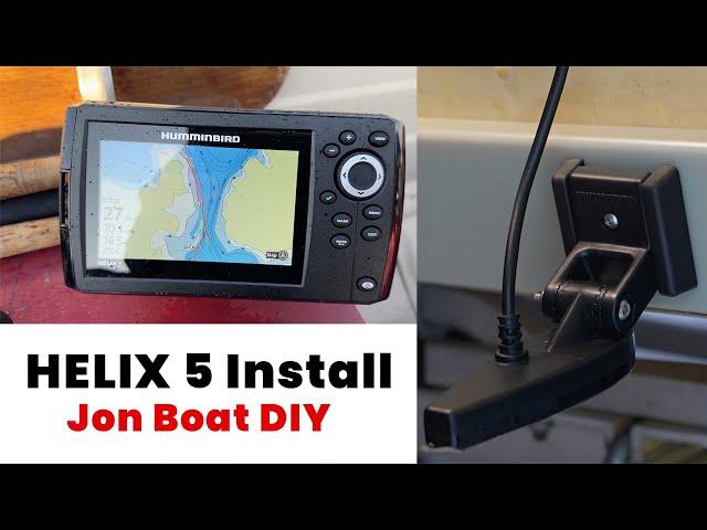 How to Install Helix 5 and Transducer Mounting Plate - Jon Boat DIY