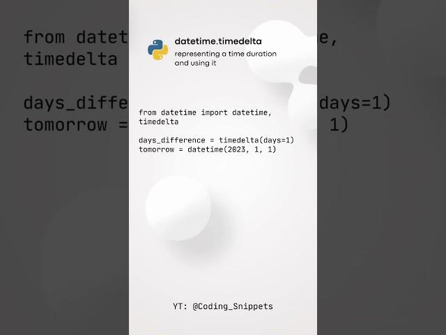 Python's datetime.timedelta