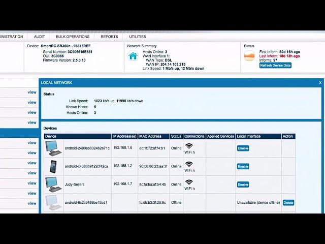 Adtran SmartRG Troubleshooting Connection