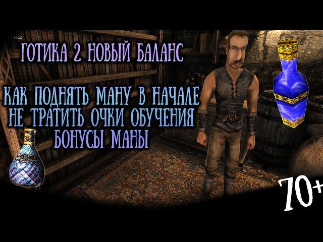 Поднимаем Ману 70+ в НАЧАЛЕ | Без Траты Очков Обучения | Готика 2 Новый Баланс | Gothic 2 NB