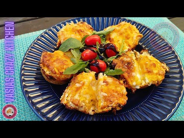 Vasoula's crazy cheese pies in a minute, easy and fast-The perfect snack for your children