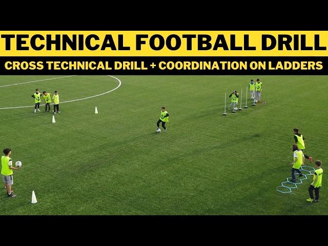 Technical Football/Soccer Drills | Cross Technical Drill | 5 Variation | U11 - U19 |