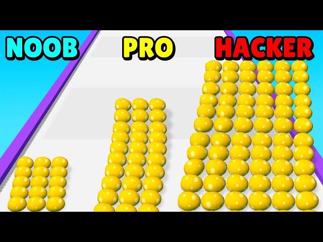 NOOB vs PRO vs HACKER in Dino Egg Run 3D!