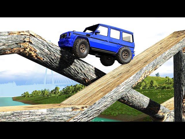 Cars vs Impossible Log Bridge ▶️ BeamNG Drive