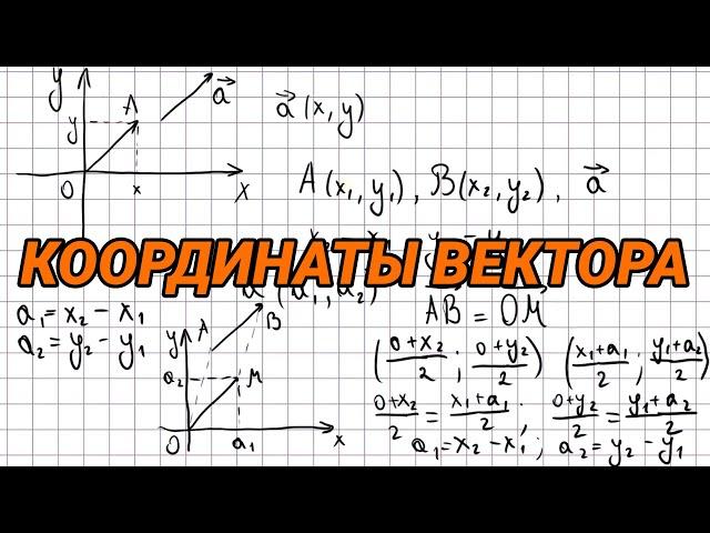 Координаты вектора - 9 класс геометрия