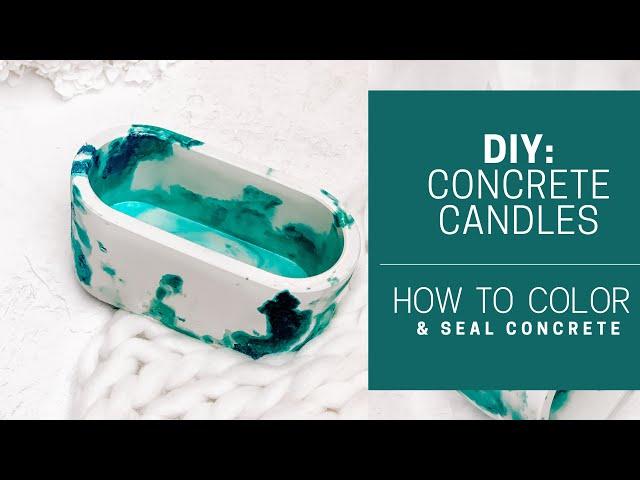 {DIY} HOW TO MAKE CONCRETE CANDLE VESSELS + How to seal concrete!