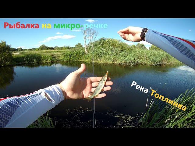 Рыбалка на Микро-речке. Краснопёрка на микро-джиг ??? Река топлинка.