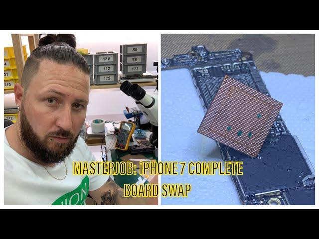 MASTERWORK - iPHONE 7 COMPLETE BOARD SWAP - NO CUTS - WORLDS FIRST - MASTERJOB - A10 SWAP