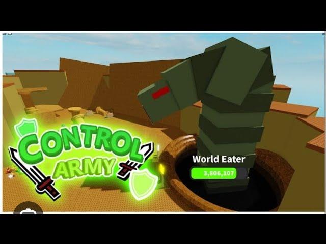 Roblox army control how to spawn world eater and get world eater eye for beammer barracks