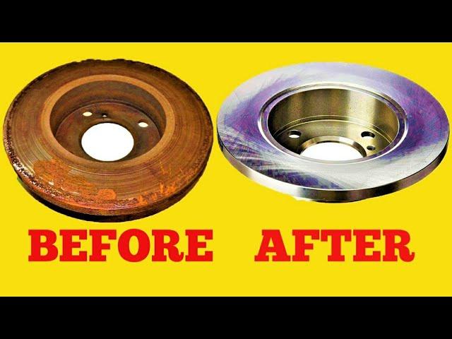 How to repair car brakes | brake disc rotor repairing |Resurfacing brake disc rotor | TechnoGunda