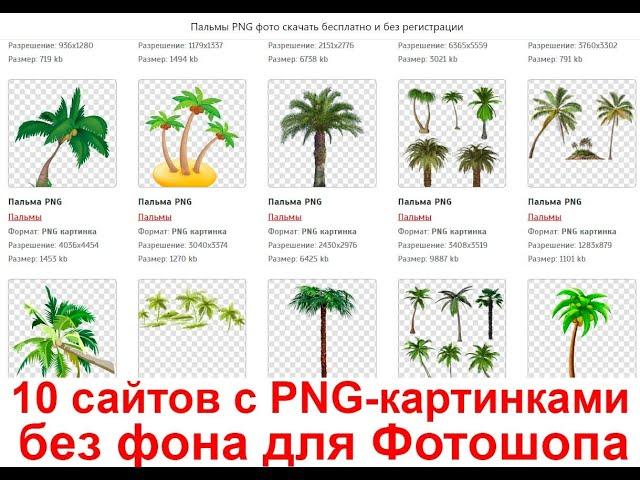 10 сайтов с готовыми PNG картинками без фона для Фотошопа где скачать бесплатно.