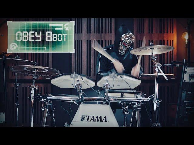 OBEY 8BOT ! Carpenter Brut TURBOKILLER drum cover on vintage e-drums