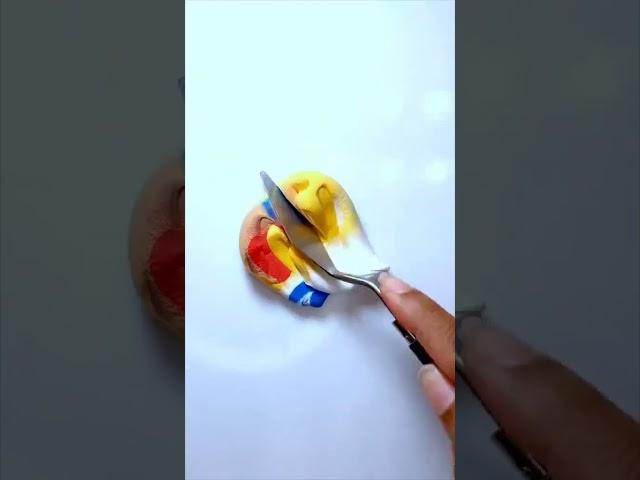 Popeyes chicken & Biscuits Color Mixing ️ #viral #shortsvideo #art #food #popeyes