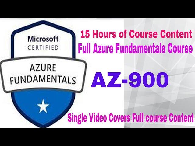 Azure [AZ-900] Microsoft Azure Fundamentals training Full Course Online Study Guide (Updated 2021)