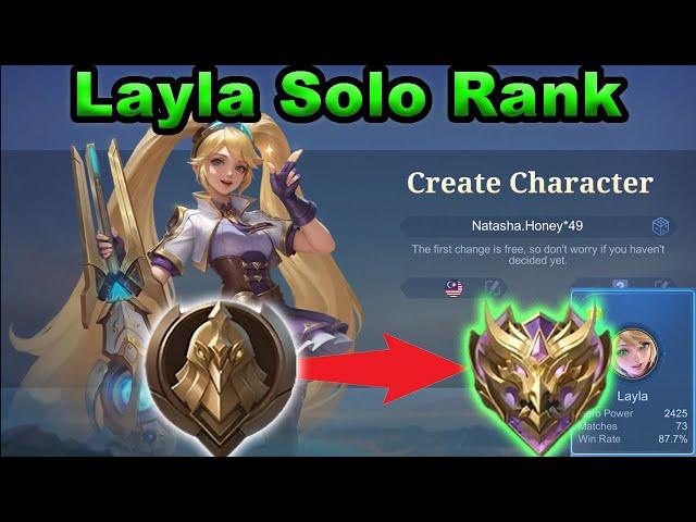 LAYLA only from WARRIOR to MYTHIC in mobile legends (Completed in 9 days)