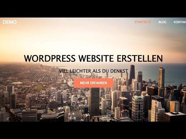 WordPress Website Erstellen - WordPress Tutorial DEUTSCH/GERMAN