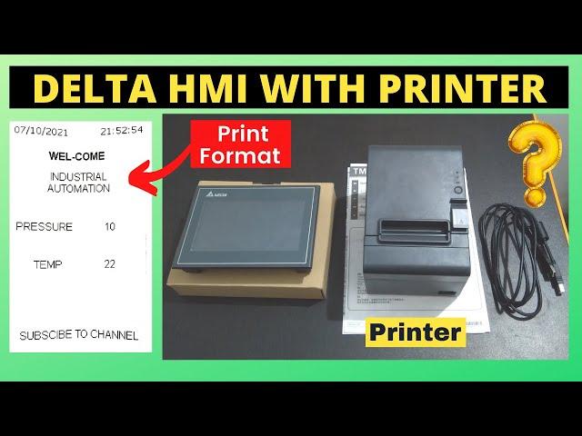 How to Interface Printer With Delta HMI || With Example || English