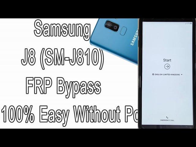 FRP Bypass Samsung Galaxy J8 2018 (SM-J810) 100% Easy Without Pc Remove Google Account | Android 9/8