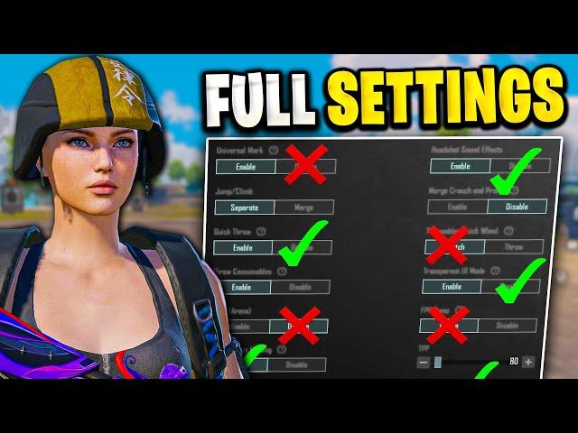 New Update 3.4 Best Settings & Sensitivity to Improve Headshots and Hip-Fire  | PUBG MOBILE / BGMI