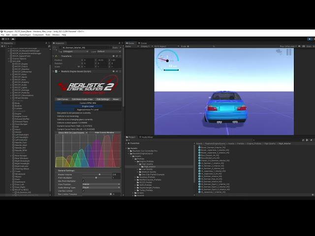 [Unity Tutorial] Using Realistic Engine Sounds 2 with RCC Pro