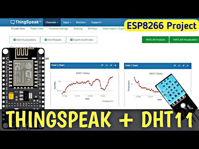 HTTP Post & API: Send DHT11 Data to ThingSpeak with NodeMCU