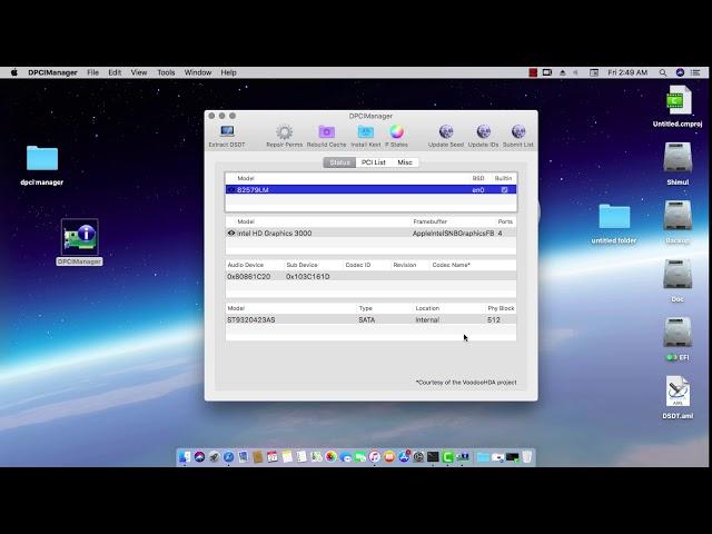 Extract dsdt from dpci manager on hackintosh