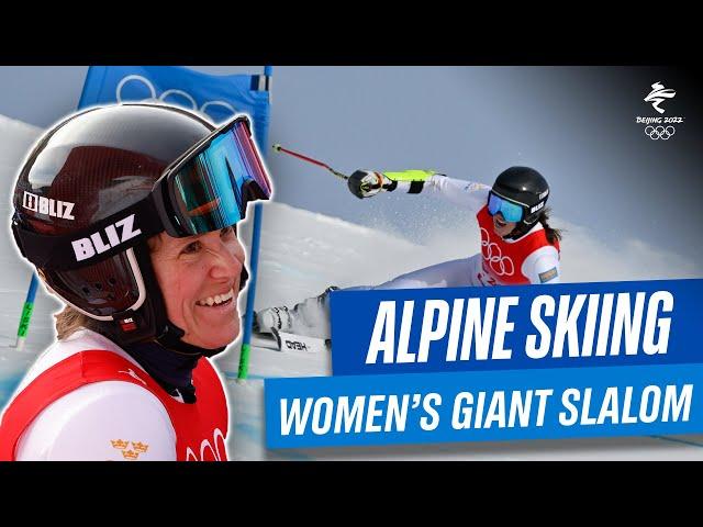   Sara Hector wins gold medal!  | Women's giant slalom #Beijing2022