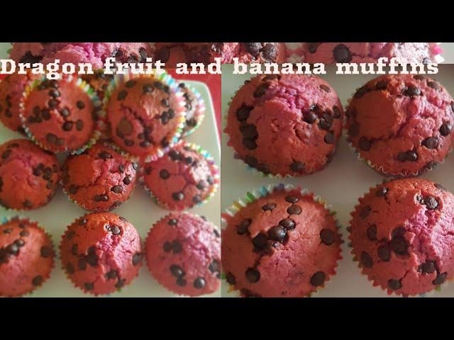 HEALTHY AND DELICIOUS   DRAGON FRUIT AND BANANA MUFFINS| MY OWN RECIPE| BISAYANG TISOY