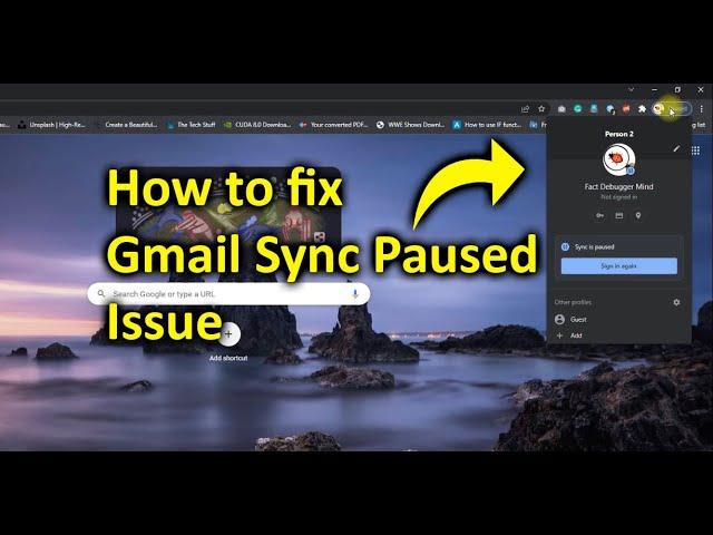 Google Chrome Gmail Sync Paused | Issue Fix
