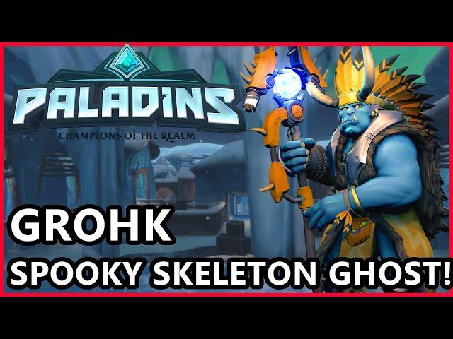 Paladins Grohk Gameplay - Spooky Skeleton Ghost Grohk - Paladins Gameplay Capture and Siege