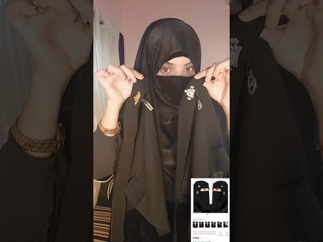 Meesho Finds | Locket Nose Piece Niqabs @ Rs.153  #shorts #meeshohaul #niqab