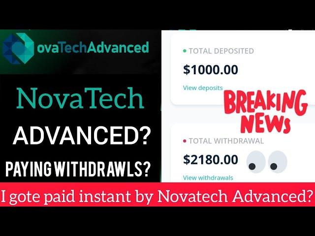 Novatech Advanced  withdrawls update? | novatech advanced live withdrawl proof