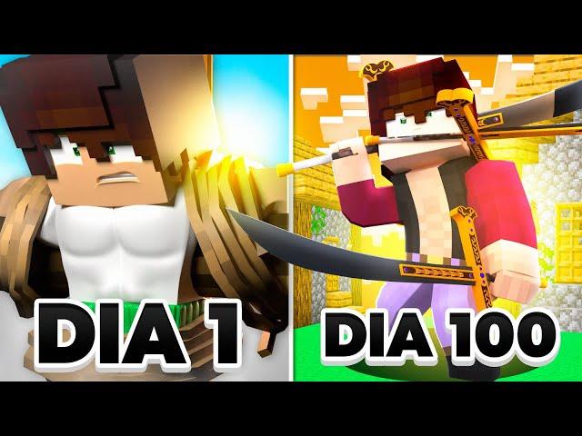 PASSEI 100 DIAS 𝗡𝗢 NOVO ONE PIECE de MINECRAFT !! ‹ Ine ›