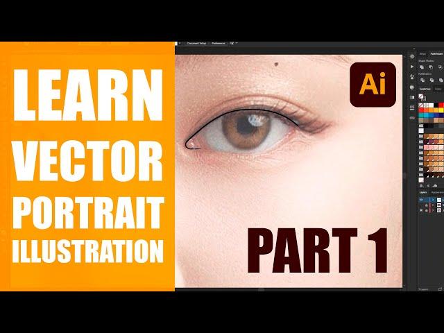 Vector Portrait Tutorial in Adobe Illustrator | Step by Step | Part 1