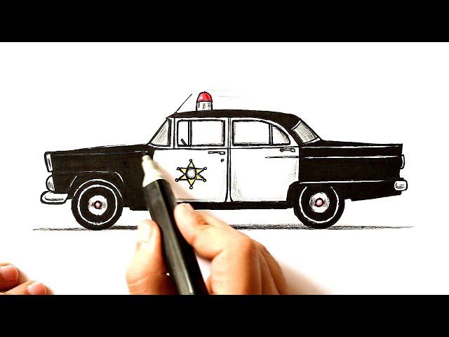 How to draw a Police Car