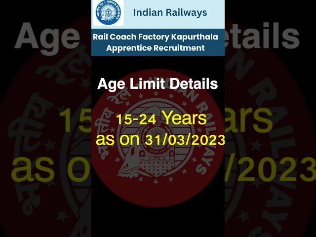 Railway Coach Factory RCF Kapurthala Act. Apprentice Recruitment 2023 Apply Online #shorts #RCF