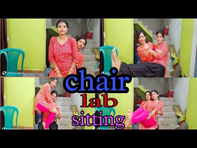 Lab sitting challenge on the chair // funny video // boudi VS  nonod