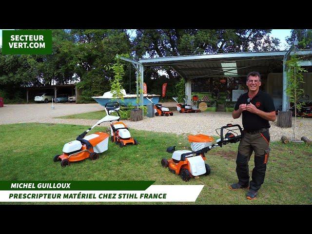 STIHL FRANCE : MICHEL GUILLOUX PRESENTE LES NOUVELLES TONDEUSES A BATTERIE 2024 AU STIHL TOUR 2023