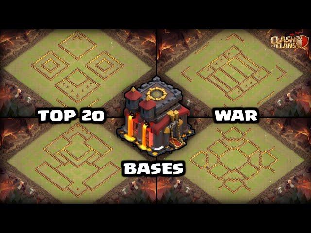 TOP 20 TH10 WAR BASE DESIGN +WITH LINK|2023|CLASH OF CLANS