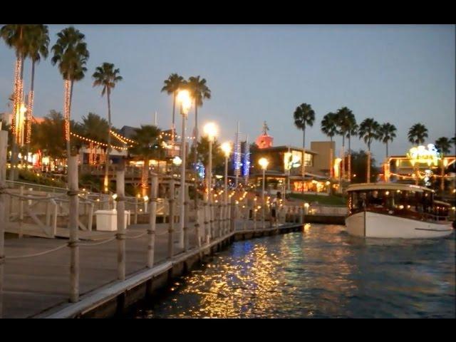 Water Taxi to Portofino Bay Hotel at Dusk