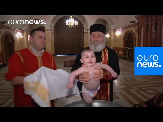 This baptism in Georgia is enough to make your head spin - Orthodox Religion | euronews 