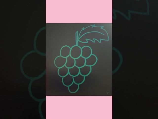 Grapes drawing #shorts #art #shortvideo #youtubeshorts #creativeartflick