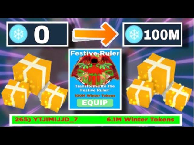 *NEW* FASTEST WAY TO FARM WINTER TOKENS... (ROBLOX SUPER POWER FIGHTING SIMULATOR)