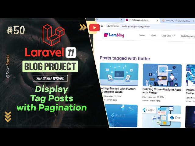 #50. Display Tag Posts Like a PRO with Pagination | Laravel 11 Blog Project