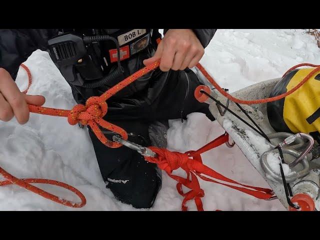 Steep Slope Toboggan Lower or Belay (Ski Patrol)