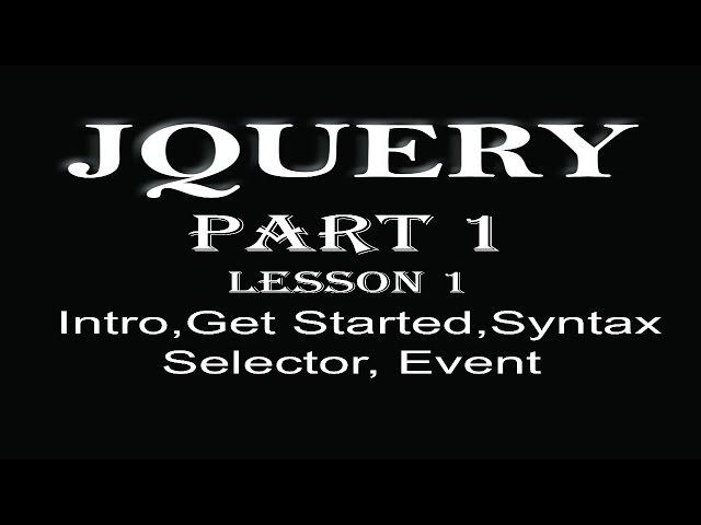 Jquery Tutorial Part 1 in Hindi