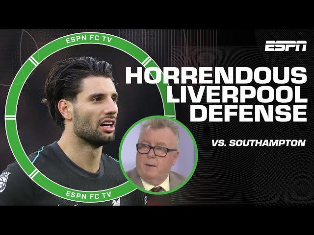 Stevie Nicol SLAMS Liverpool's 'HORRENDOUS' defending vs. Southampton 🫢 | ESPN FC