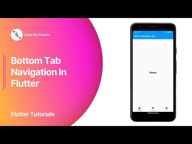 Flutter Bottom Tab Navigation Tutorial | Flutter Tutorials