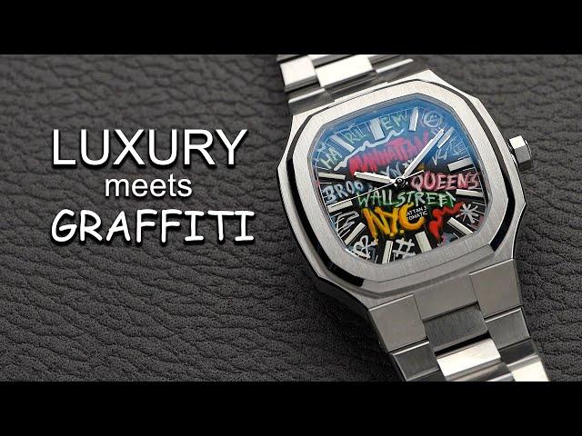 MAEN x IFL Manhattan Graffiti Collaboration - Hand Painted Graffiti Dial